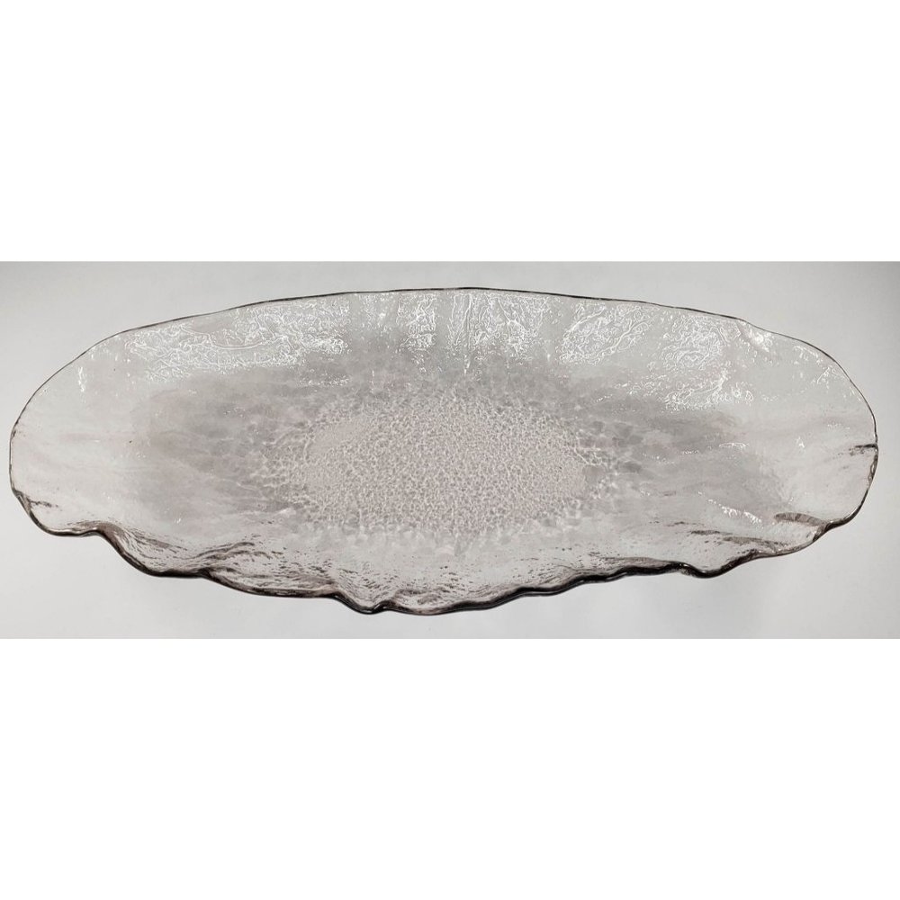 Recycled Glass Decorative Serving Bowl 16" Centerpiece